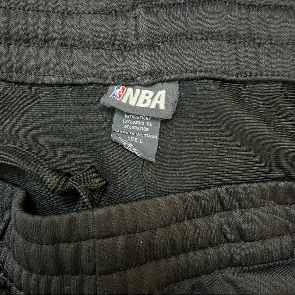 NBA Mens Athletic Shorts Size L Black Blue Basketball Sports Gym Activewear